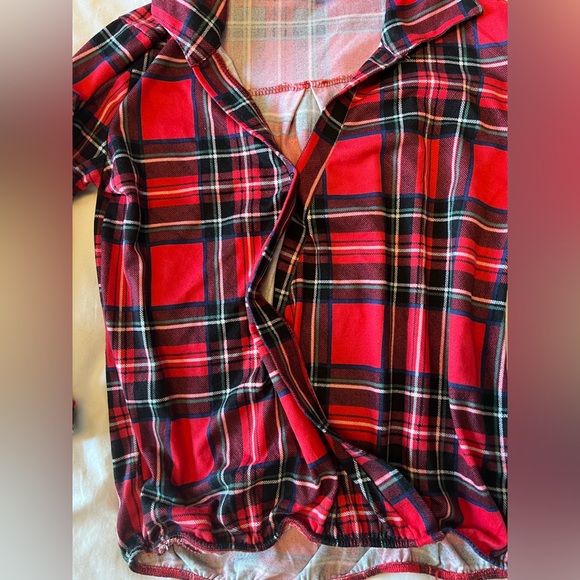 The Bay - red and black plaid shirt - Picture 5 of 9